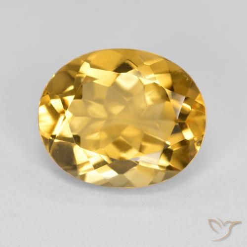 4.44ct Natural Laranja Dourada Citrino, oval, VVS-VS