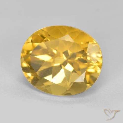 Citrino Dourado médio Natural 5.01ct, oval, VVS-VS