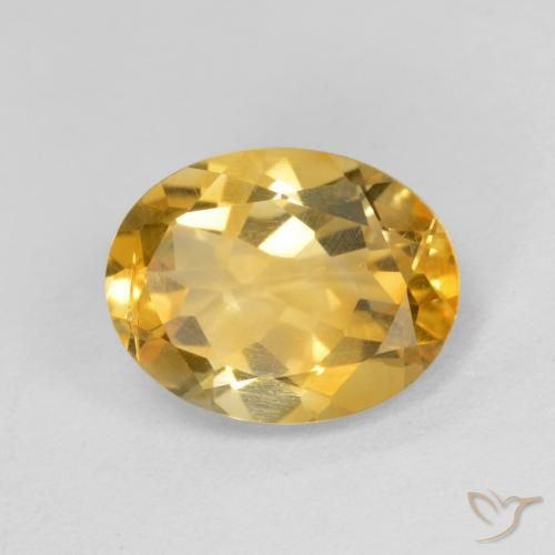 Citrino Dourado médio Natural 1.62ct, oval, VS-SI