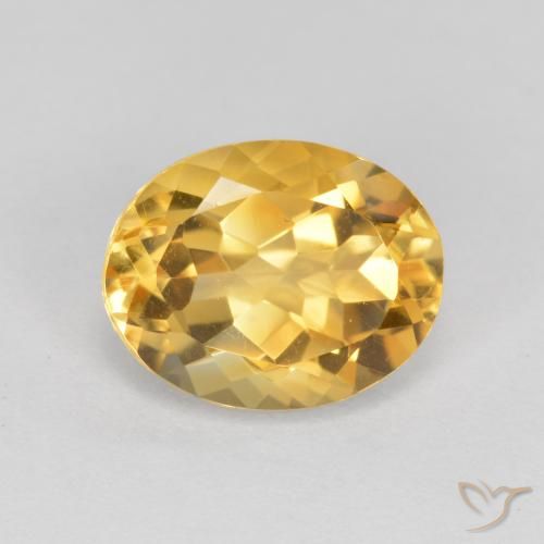 1.72ct Natural ouro médio Citrino, oval, VVS-VS