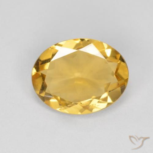 1.40ct Natural Laranja Dourado Profundo Citrino, oval, VS