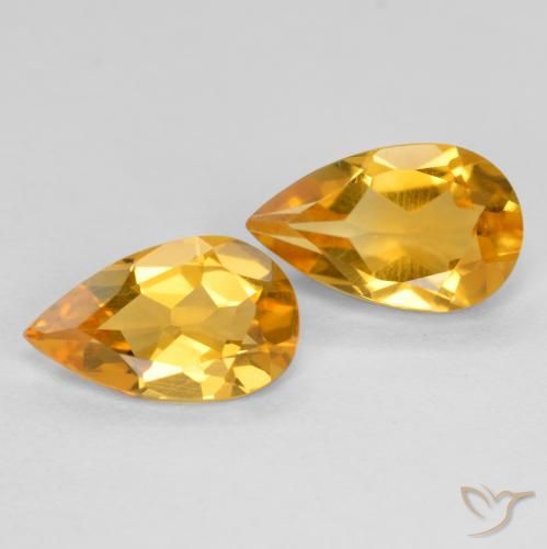 1.38ctw Natural Dourado Escuro Citrino, Formato de pêra, VS