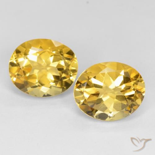Citrino amarelo de 9,02 ct, corte oval de 12,1 x 10,1 mm do Brasil, Photo A