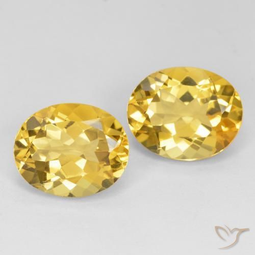 Pedras preciosas de Citrino Dourado natural de 9.22 ct, oval, VVS-VS