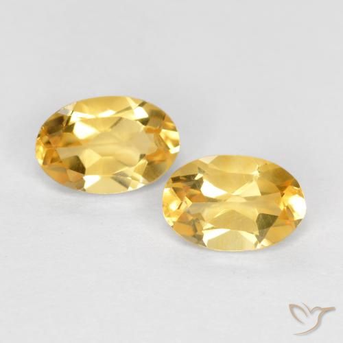 0.81ctw Natural ouro médio Citrino, oval, VVS-VS