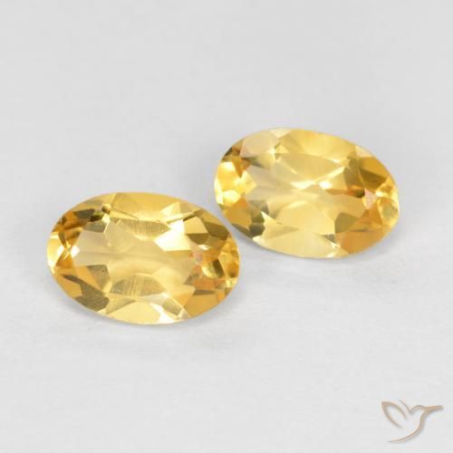 Pedras preciosas de Citrino ouro médio natural de 0.81 ct, oval, VVS-VS