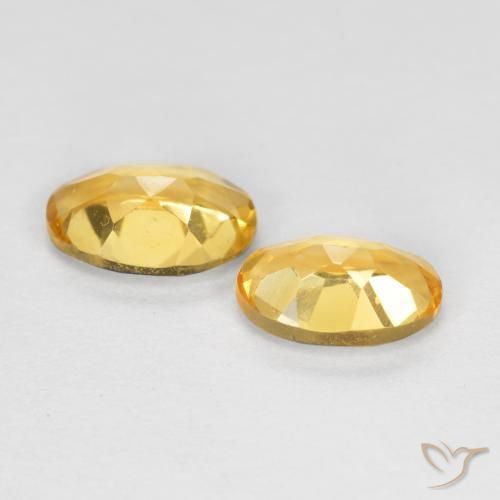 Pedras preciosas de Citrino Ouro natural de 0.80 ct, oval, VVS-VS