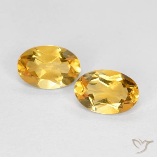 0.74ctw Natural ouro médio Citrino, oval, VVS-VS