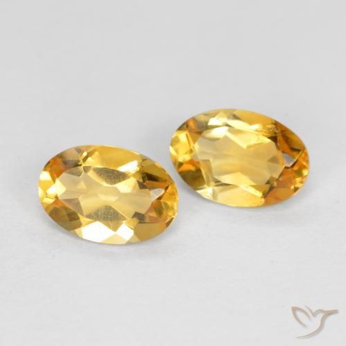 Pedras preciosas de Citrino ouro médio natural de 0.74 ct, oval, VVS-VS
