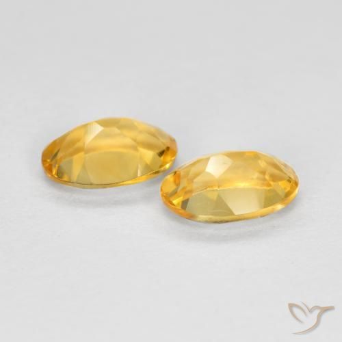 Pedras preciosas de Citrino ouro médio natural de 0.74 ct, oval, VVS-VS