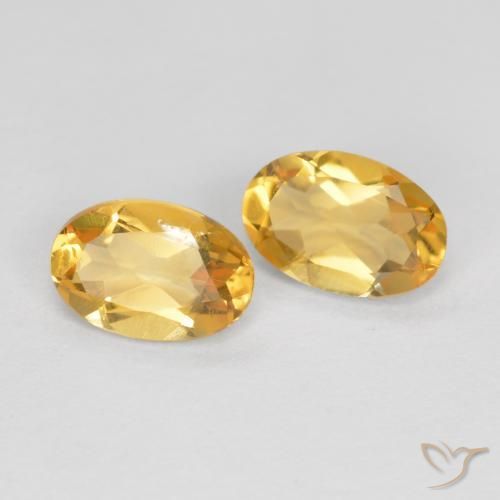 Pedras preciosas de Citrino Dourado médio natural de 0.74 ct, oval, VVS-VS