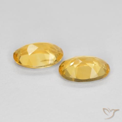 Pedras preciosas de Citrino Dourado médio natural de 0.74 ct, oval, VVS-VS