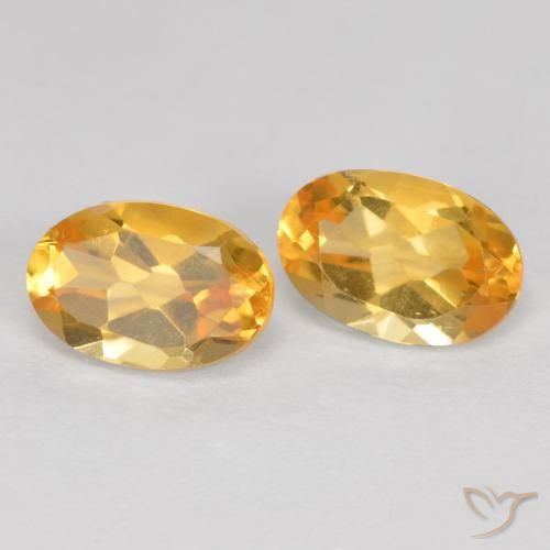 Pedras preciosas de Citrino Laranja Dourado Profundo natural de 0.87 ct, oval, VVS-VS
