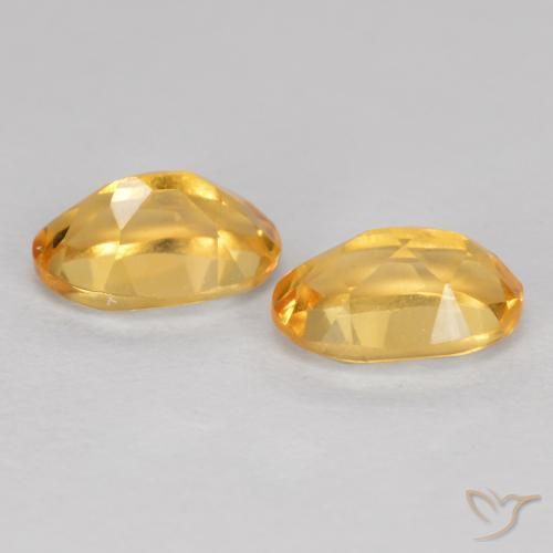 Pedras preciosas de Citrino Laranja Dourado Profundo natural de 0.87 ct, oval, VVS-VS