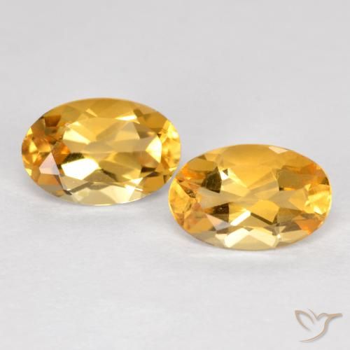 0.80ctw Natural Laranja Dourado Profundo Citrino, oval, VVS-VS