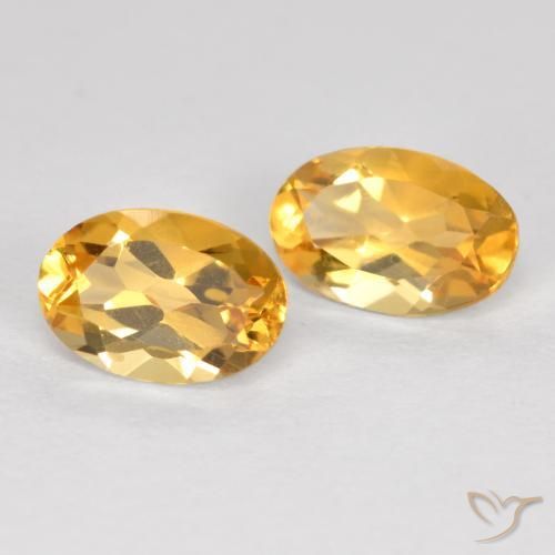 Pedras preciosas de Citrino Laranja Dourado Profundo natural de 0.80 ct, oval, VVS-VS