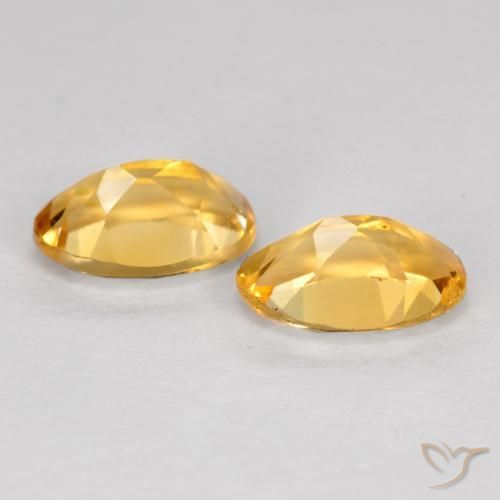 Pedras preciosas de Citrino Laranja Dourado Profundo natural de 0.80 ct, oval, VVS-VS
