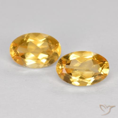 0.82ctw Natural Laranja Dourado Profundo Citrino, oval, VVS-VS