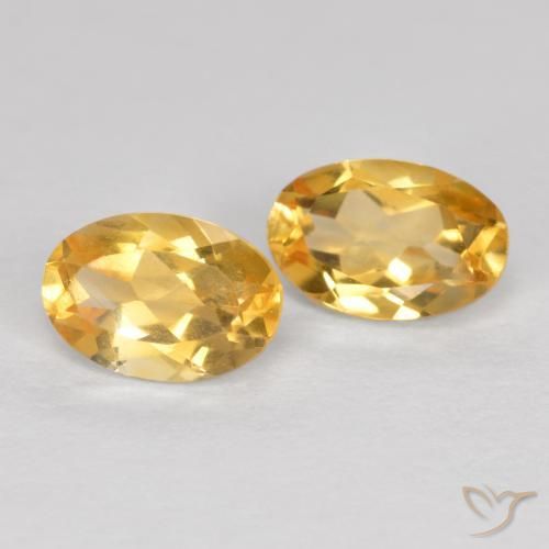 Pedras preciosas de Citrino Laranja Dourado Profundo natural de 0.82 ct, oval, VVS-VS