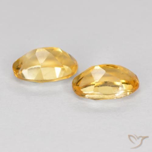 Pedras preciosas de Citrino Laranja Dourado Profundo natural de 0.82 ct, oval, VVS-VS
