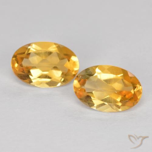 0.80ctw Natural Dourado Escuro Citrino, oval, VVS-VS