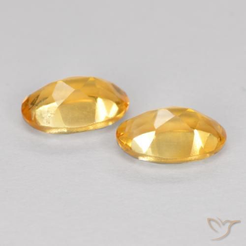Pedras preciosas de Citrino Dourado Escuro natural de 0.80 ct, oval, VVS-VS