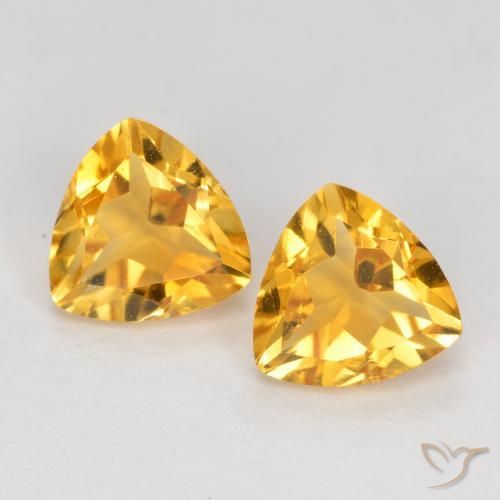 Pedras preciosas de Citrino Laranja Dourado Profundo natural de 1.51 ct, Trilhão, VVS-VS