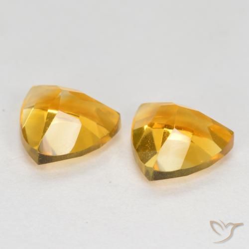 Pedras preciosas de Citrino Laranja Dourado Profundo natural de 1.51 ct, Trilhão, VVS-VS