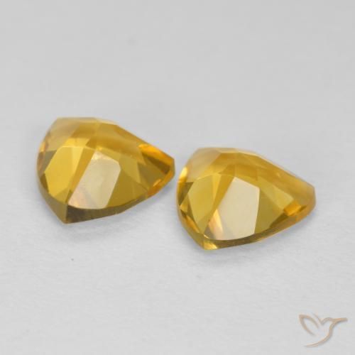 Pedras preciosas de Citrino ouro médio natural de 1.22 ct, Trilhão, VVS-VS