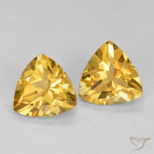Pedras preciosas de Citrino Laranja Dourada natural de 1.37 ct, Trilhão, VVS-VS