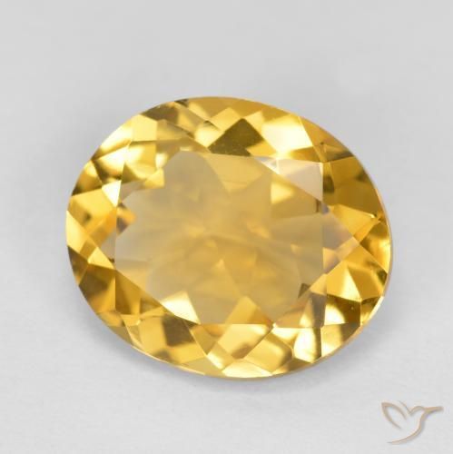 Citrino Laranja Dourada Natural 3.93ct, oval, VVS