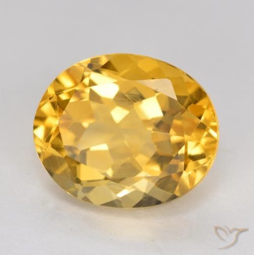 Citrino Laranja Dourada Natural 4.93ct, oval, VVS