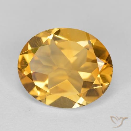 Citrino Dourado Escuro Natural 3.94ct, Corte Oval, VVS-VS