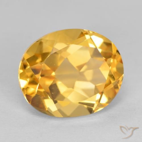 Citrino Laranja Dourado Profundo Natural 4.98ct, oval, VVS-VS