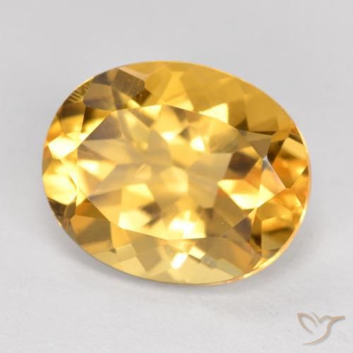 Citrino Dourado Médio-escuro Natural 4.57ct, oval, VVS-VS