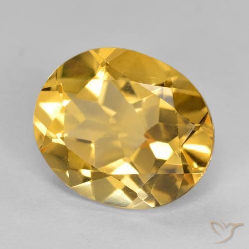 Citrino Dourado médio Natural 4.10ct, oval, VVS-VS
