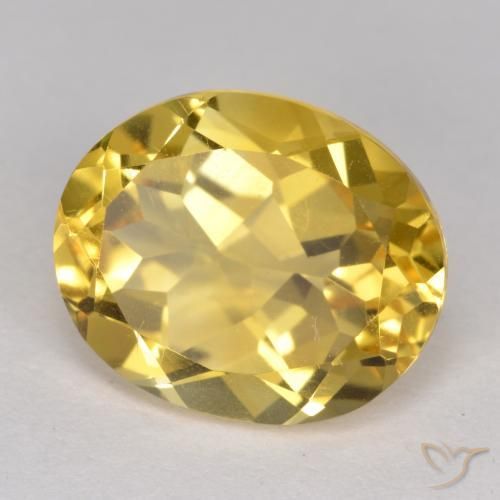 Citrino Dourado médio Natural 4.70ct, oval, VS