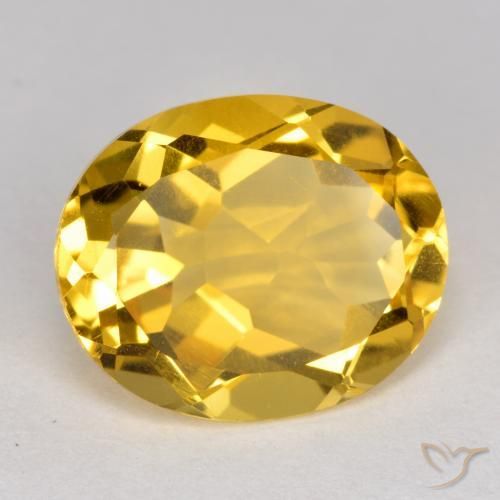 Citrino Dourado médio Natural 4.34ct, oval, VS