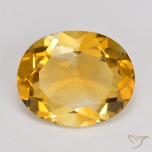 4.11ct Natural Laranja Dourado Profundo Citrino, oval, VVS-VS