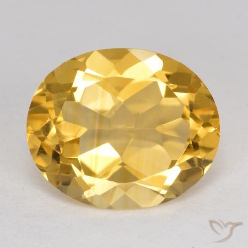 4.14ct Natural Laranja Dourada Citrino, oval, VS