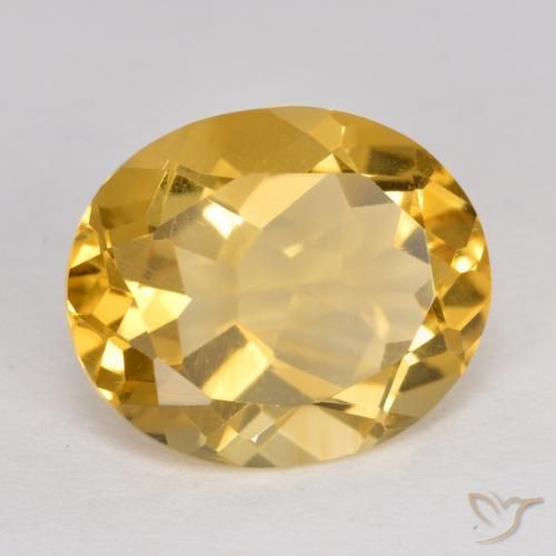 Citrino Laranja Dourada Natural 4.14ct, oval, VS