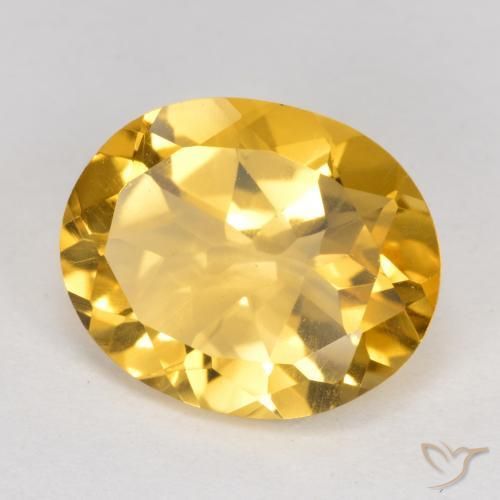 Citrino Dourado médio Natural 4.08ct, oval, VS