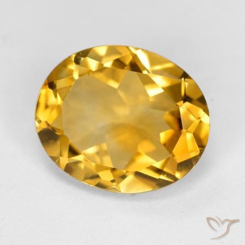 Citrino Laranja Dourada Natural 3.85ct, oval, VS