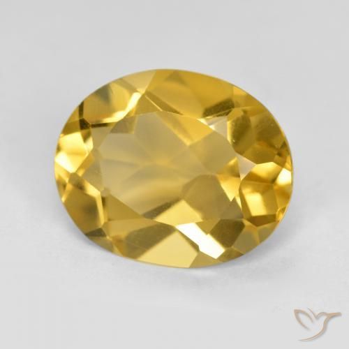 Citrino Laranja Dourada Natural 3.67ct, oval, VS