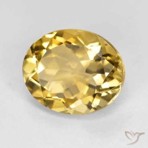 Citrino Dourado médio Natural 4.51ct, oval, VS