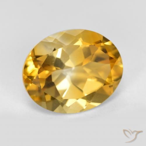 Citrino ouro profundo Natural 4.18ct, oval, VVS-VS