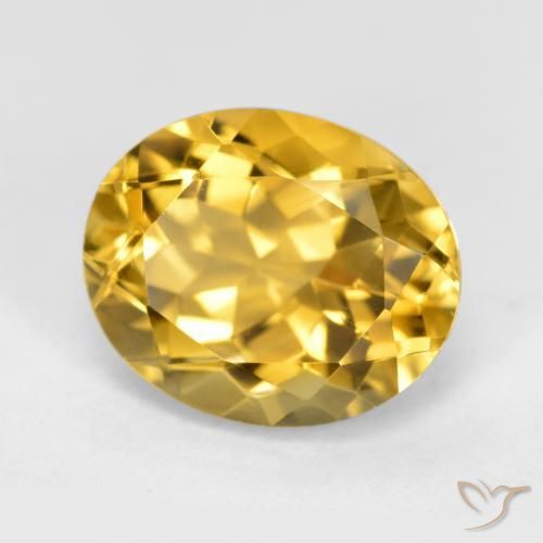 Citrino ouro profundo Natural 4.62ct, oval, VVS-VS