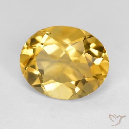 Citrino Dourado médio Natural 4.16ct, oval, VS