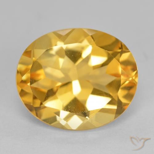 4.46ct Natural Laranja Dourada Citrino, oval, VS