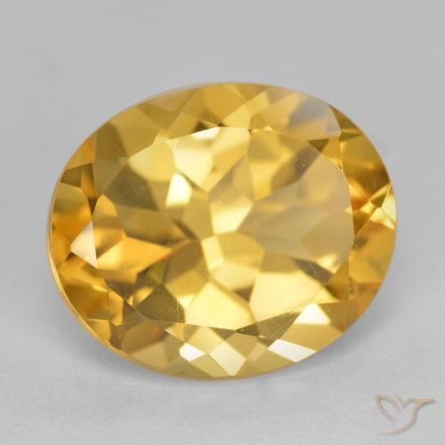 Citrino Laranja Dourada Natural 4.46ct, oval, VS